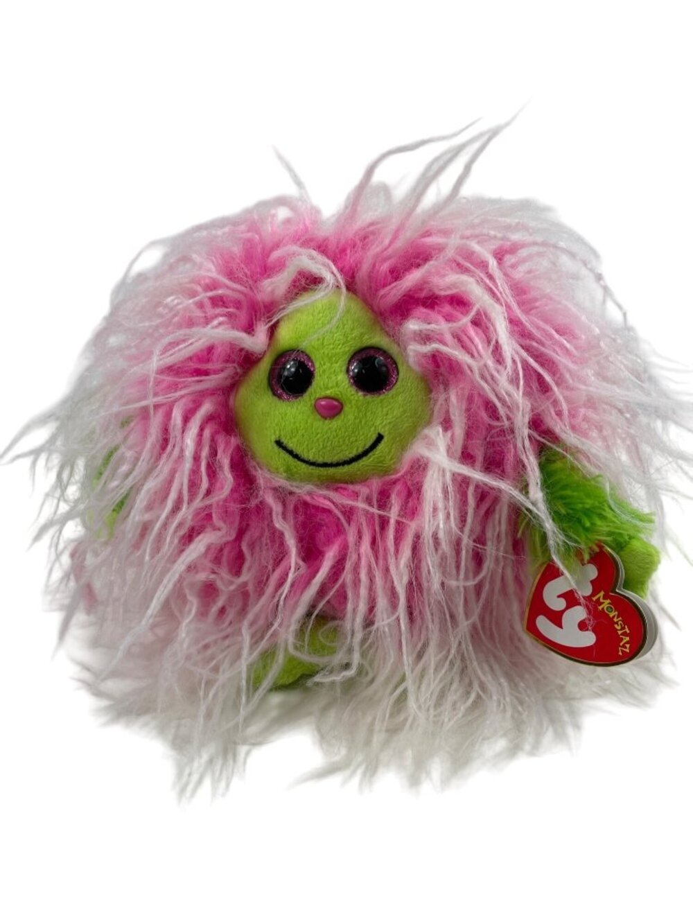 Ty Monstaz Frizzy Long Hair 6" Pink Monster Plush Toy Stuffed Animal